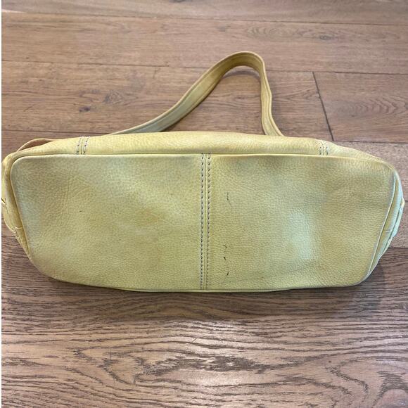 Mustard Yellow Fossil Pebbled Leather Shoulder Bag - Picture 8 of 12